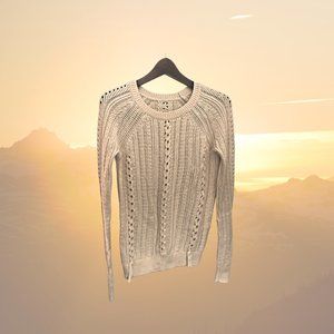 Abercrombie & Fitch Cable Knit Sweater in Winter White